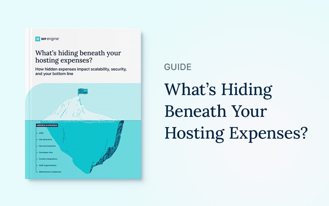 Image of ebook cover that reads: guide - What’s Hiding Beneath Your Hosting Expenses?